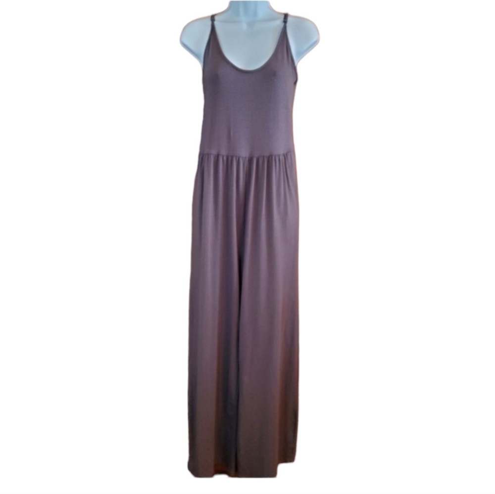 Live To Be Spoiled Dark Gray One Piece Cami Jumpsuit